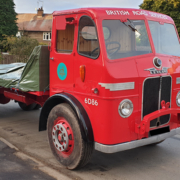 1950s Red Leyland truck