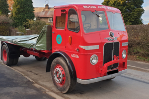 1950s Red Leyland truck